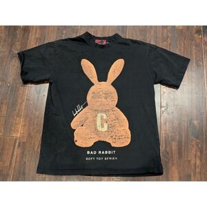 Bad‎ Rabbit Shirt Mens Small Black Soft Toy Series Graphic Bunny Tee Streetwear